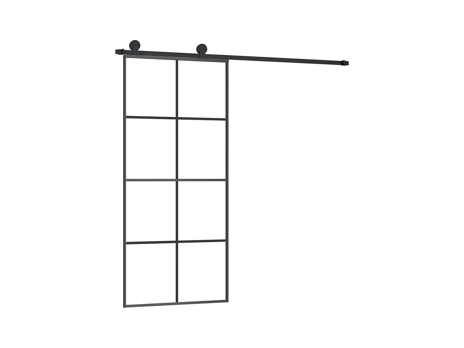 Schuifdeur met beslagset 90x205 cm ESG-glas