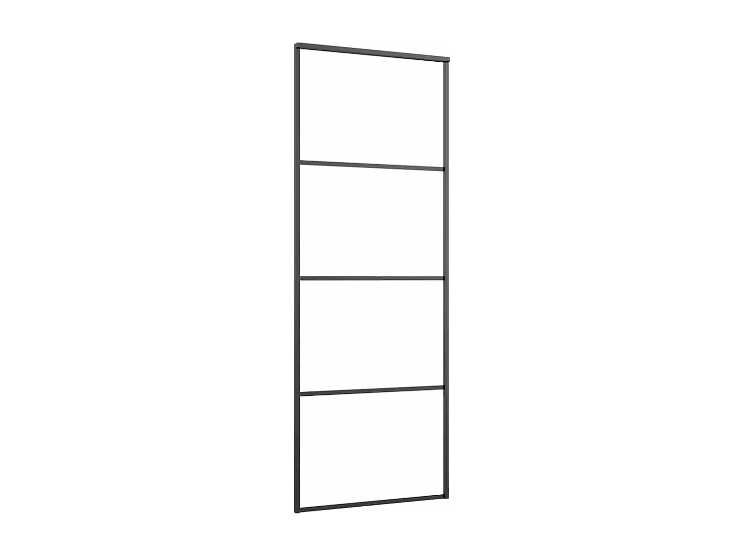 Puerta corredera con kit de herrajes 76x205 cm cristal ESG