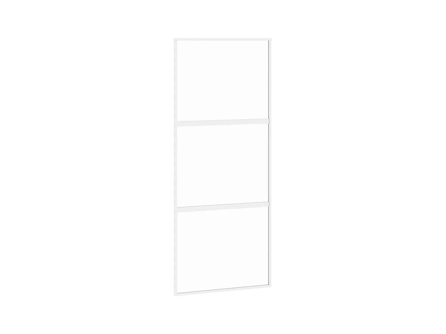 Witte schuifdeur 90x205 cm gehard glas aluminium