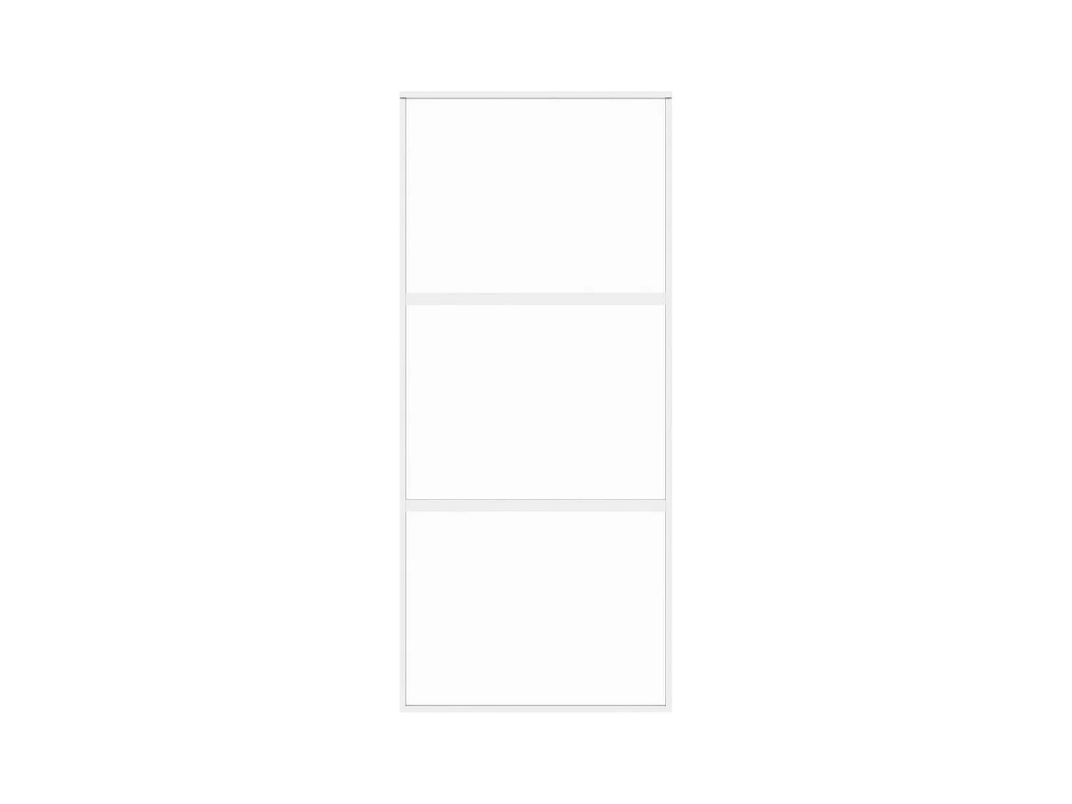 Witte schuifdeur 90x205 cm gehard glas aluminium