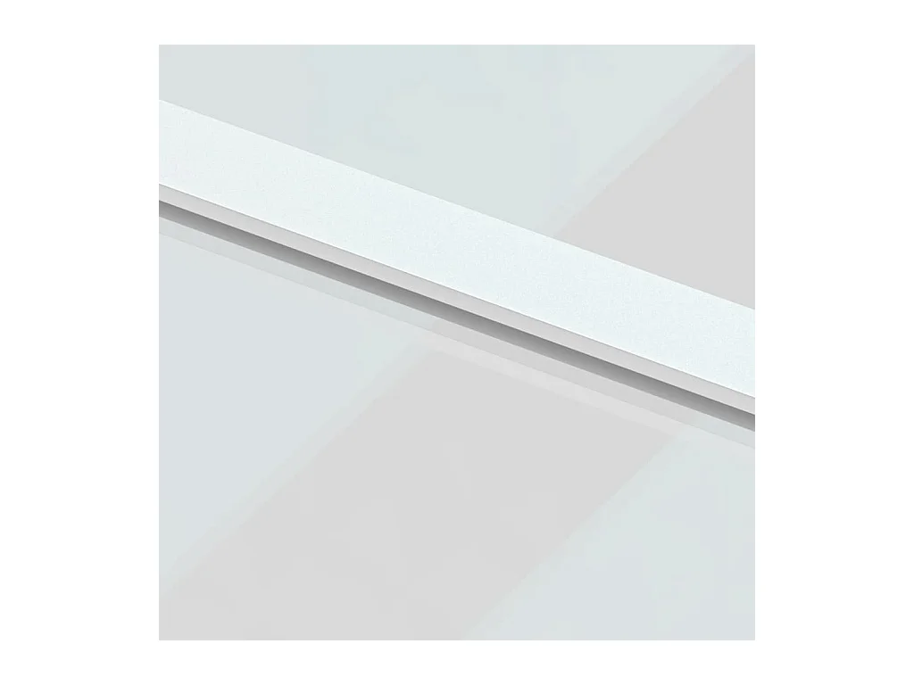 Witte schuifdeur 90x205 cm gehard glas aluminium