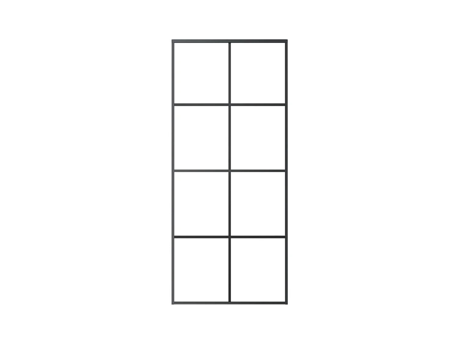 Schwarze Schiebetür 90x205 cm ESG Glas und Aluminium