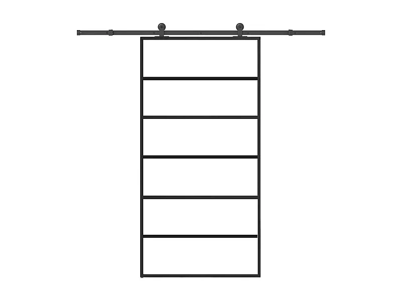 ESG-glas en aluminium schuifdeur en hang- en sluitwerk