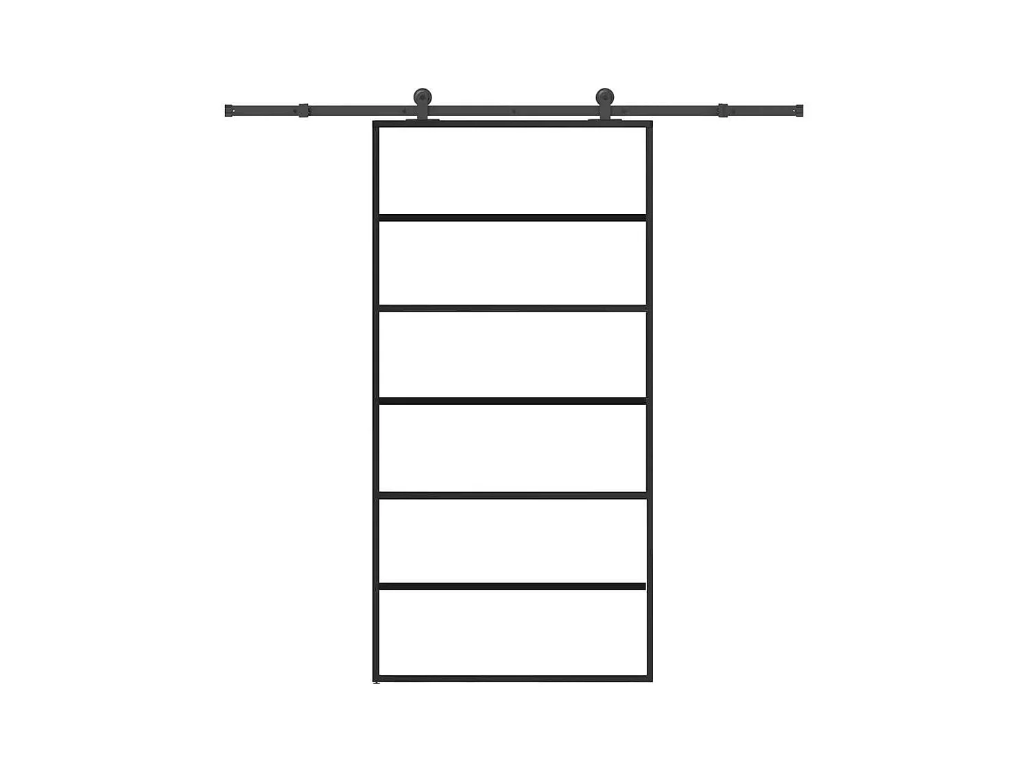 ESG-glas en aluminium schuifdeur en hang- en sluitwerk