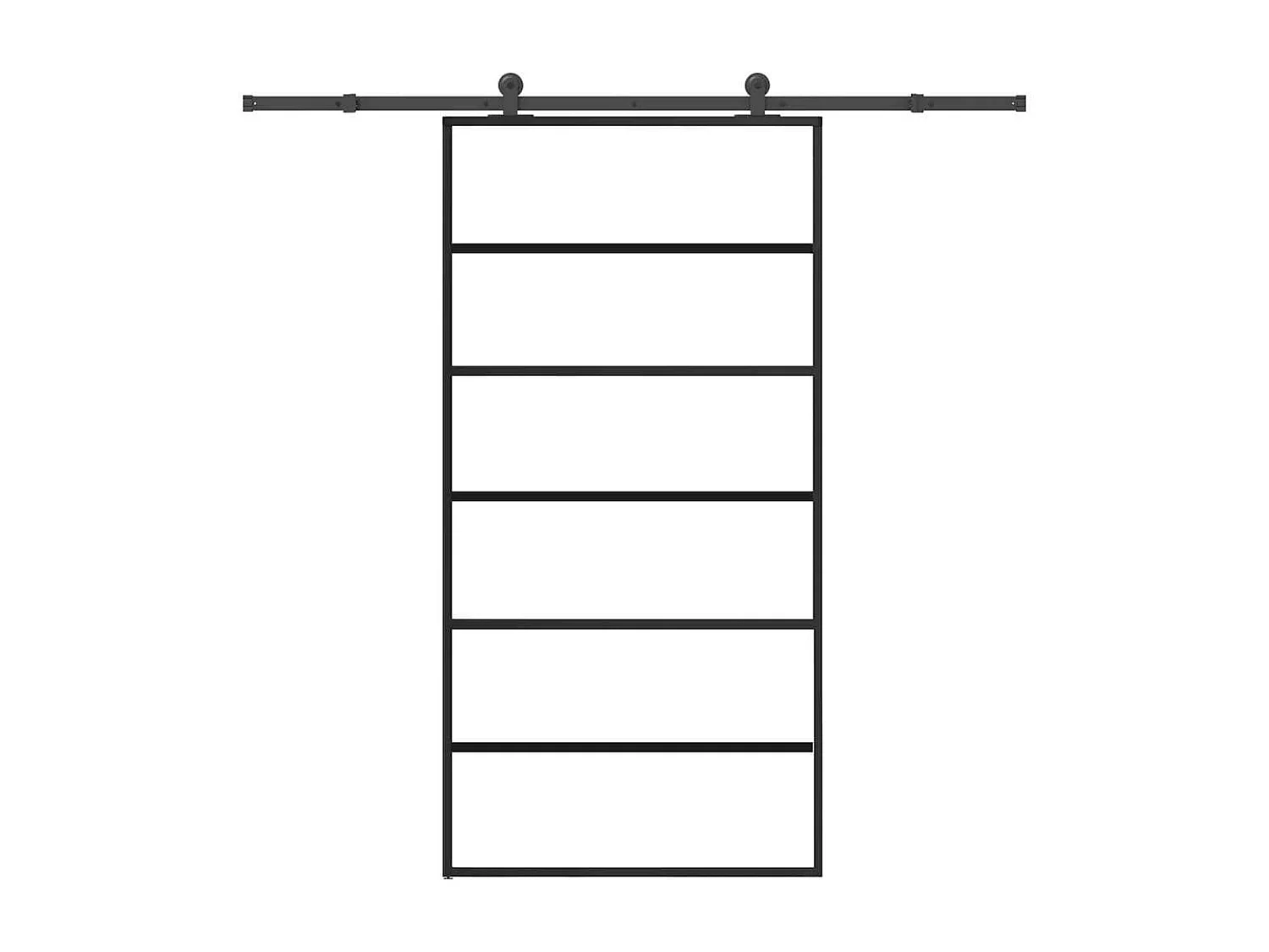 Porte coulissante et quincaillerie ESG verre et aluminium