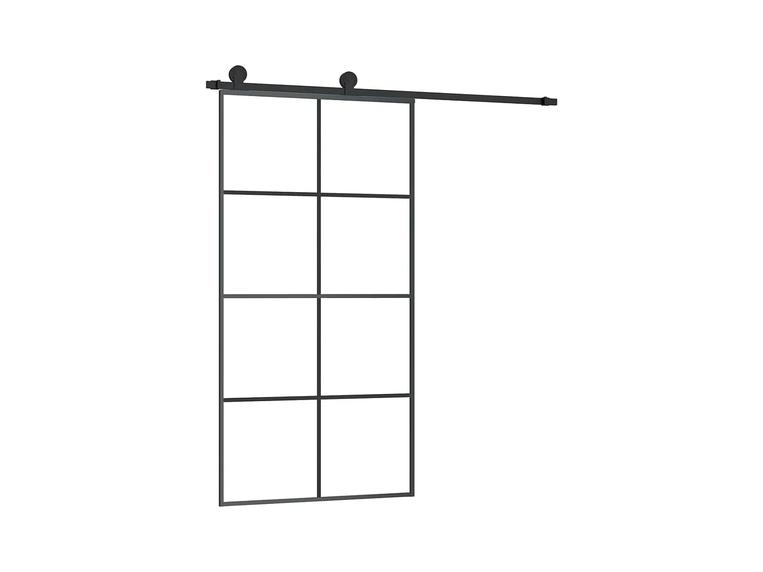 Schuifdeur en beslagset 102,5x205cm ESG-glas