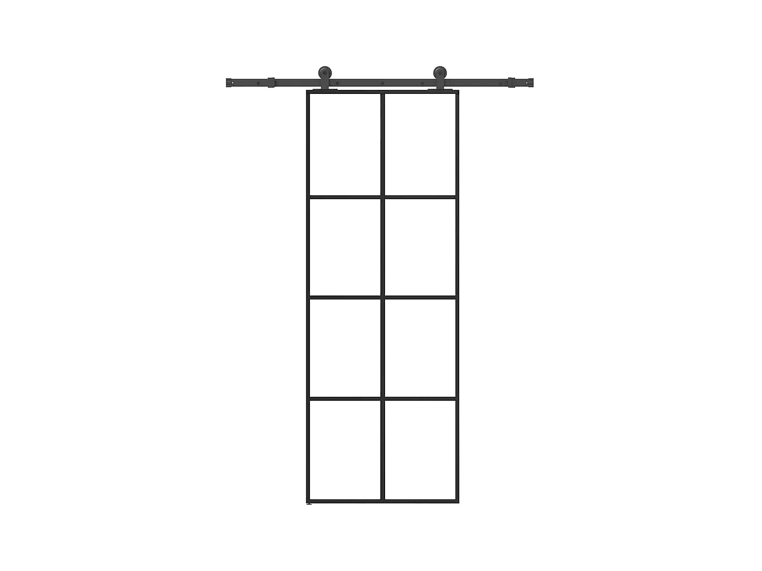Schuifdeur met beslagset 76x205 cm ESG-glas