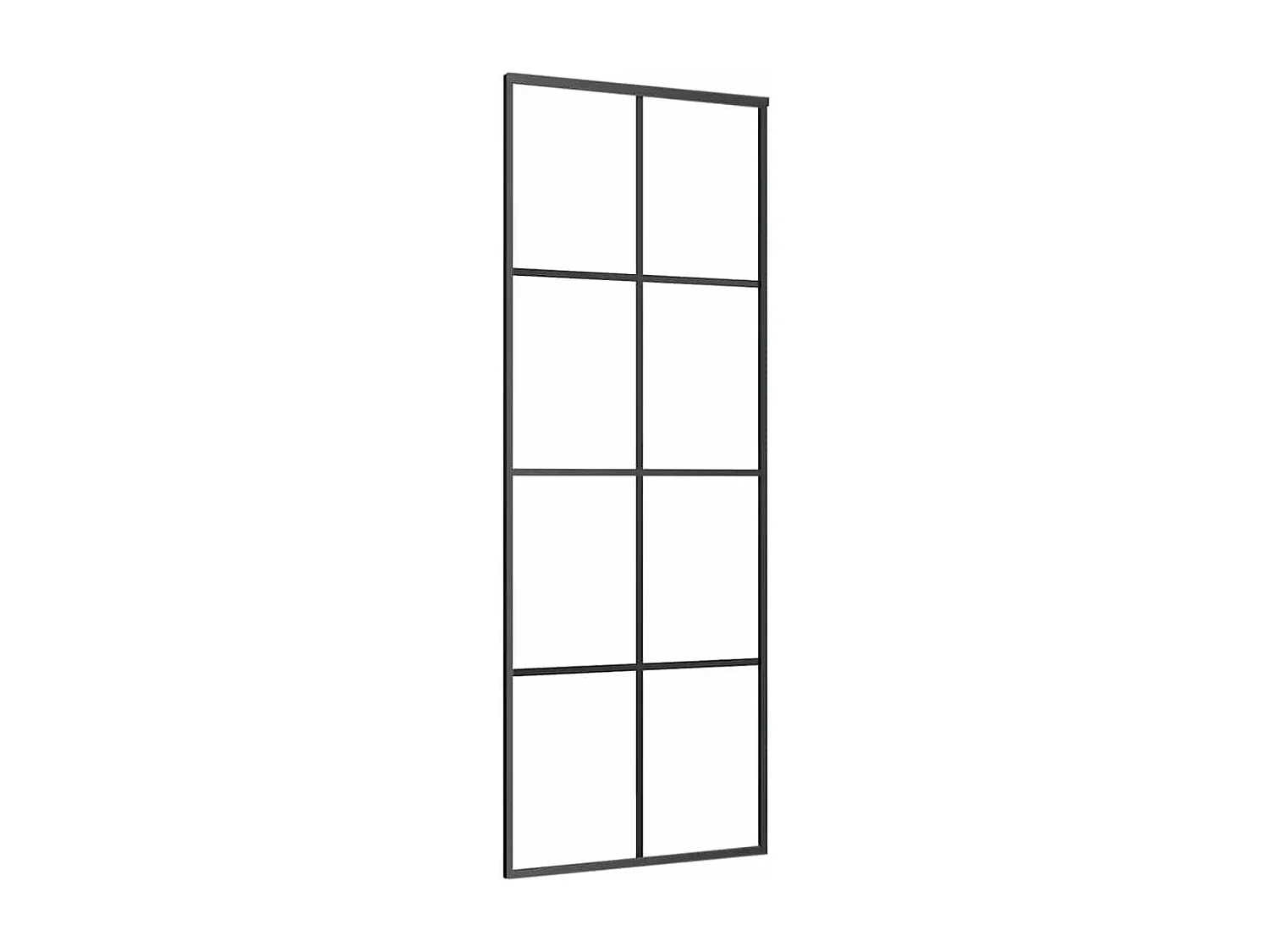 Porte coulissante avec kit de quincaillerie 76x205 cm Verre ESG