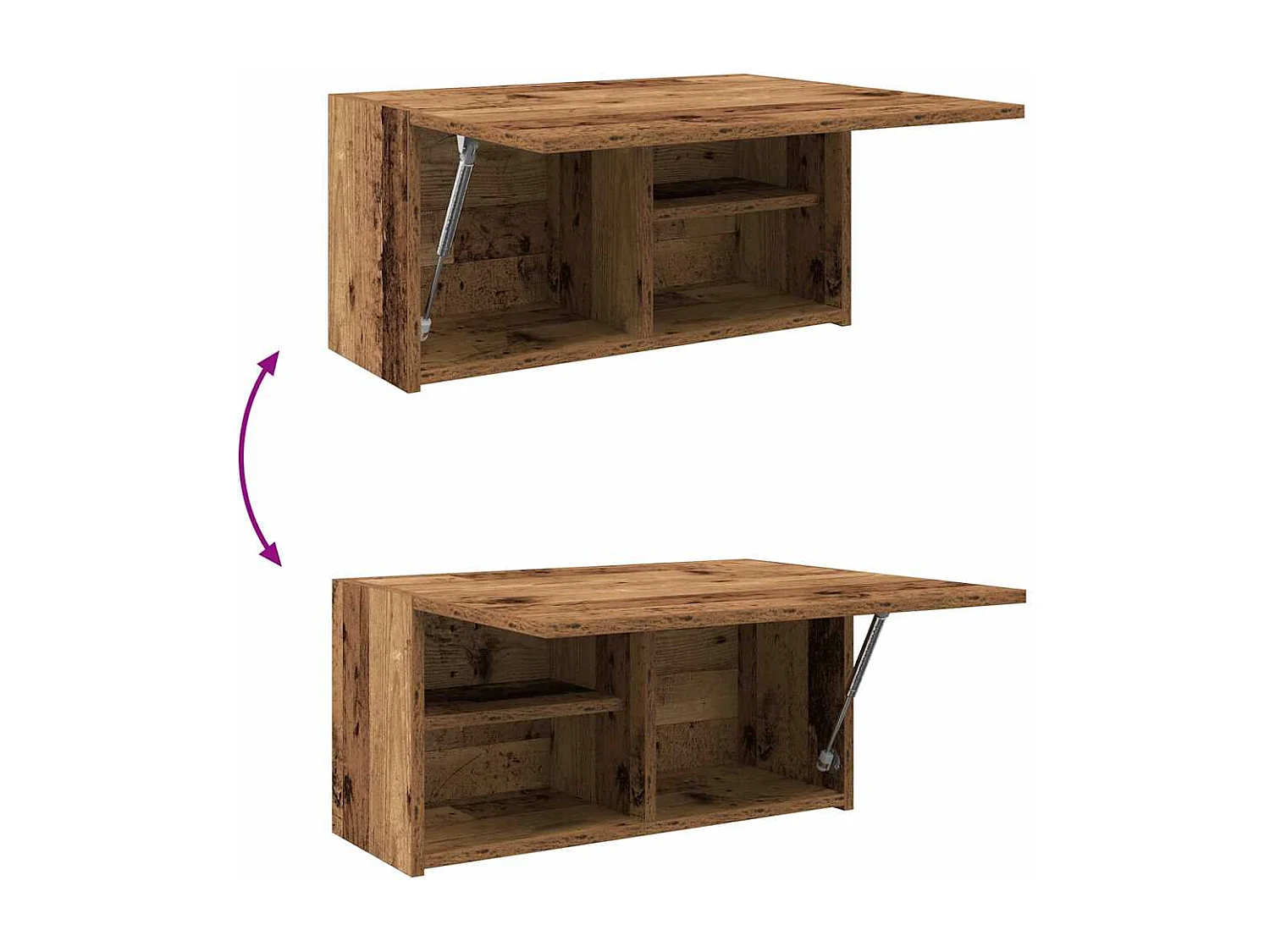 Armoire murale de bain vieux bois 60x25x30 cm bois d'ingénierie