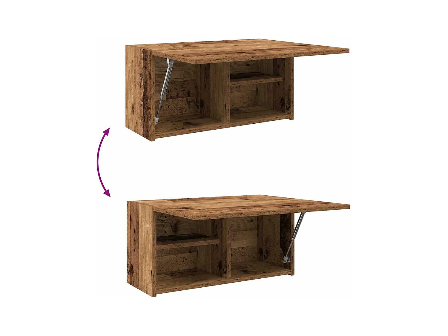 Armoire murale de bain vieux bois 60x25x30 cm bois d'ingénierie