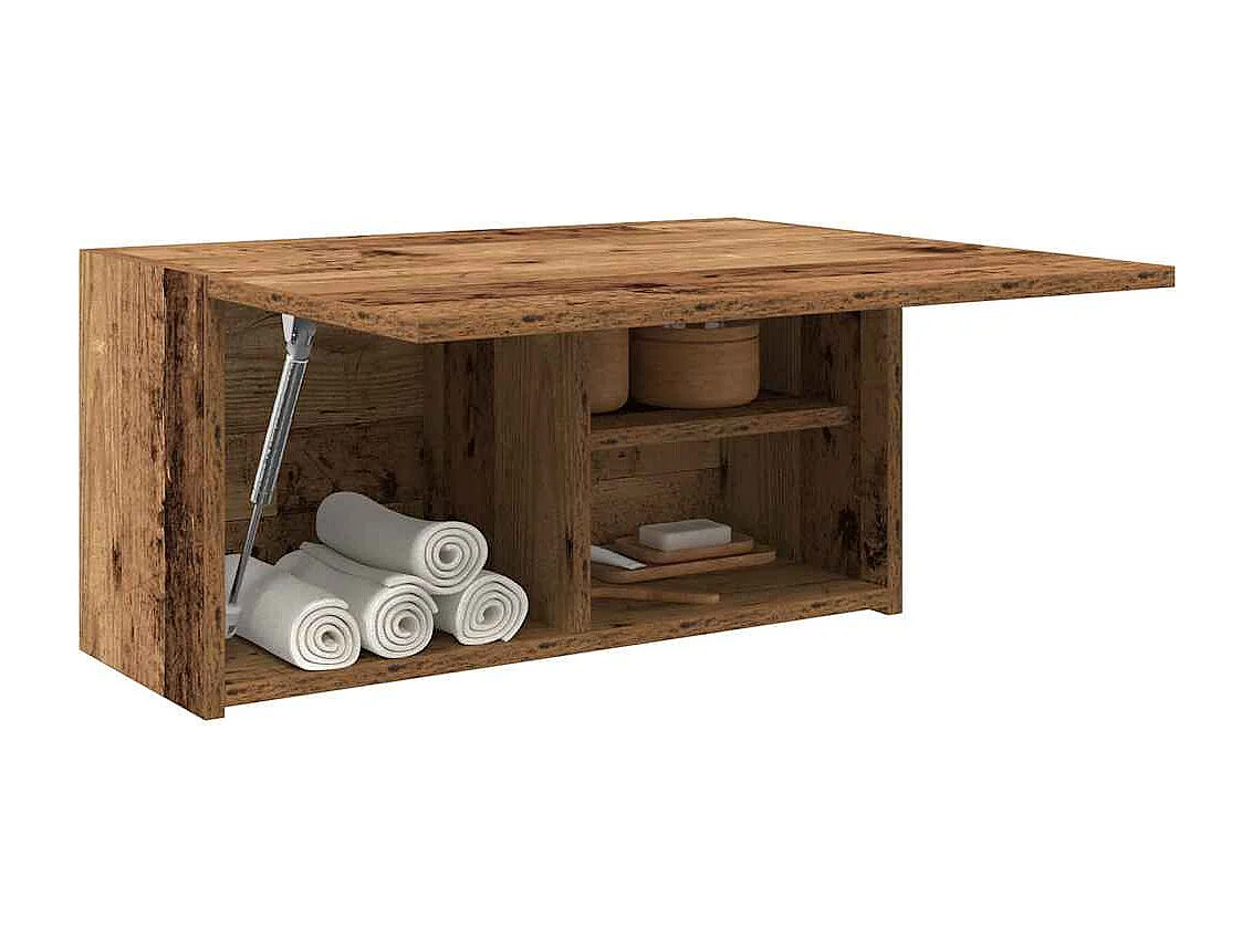 Armoire murale de bain vieux bois 60x25x30 cm bois d'ingénierie