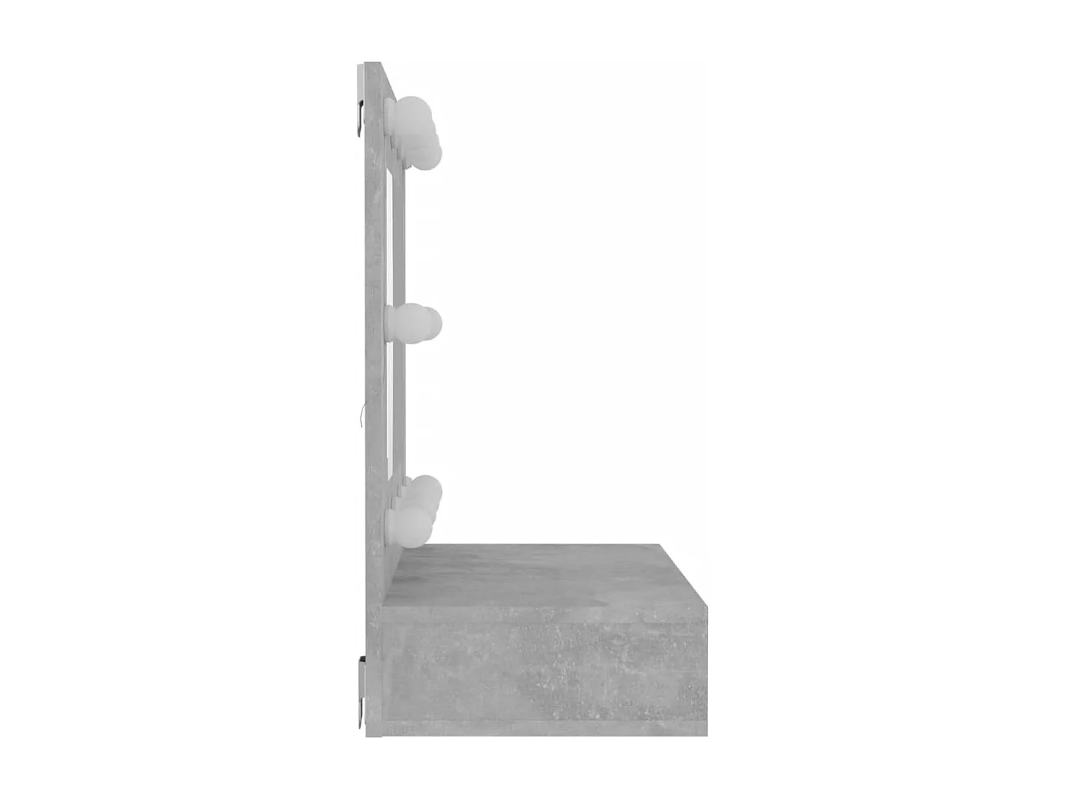 Armoire à miroir avec LED Gris béton 60x31,5x62 cm