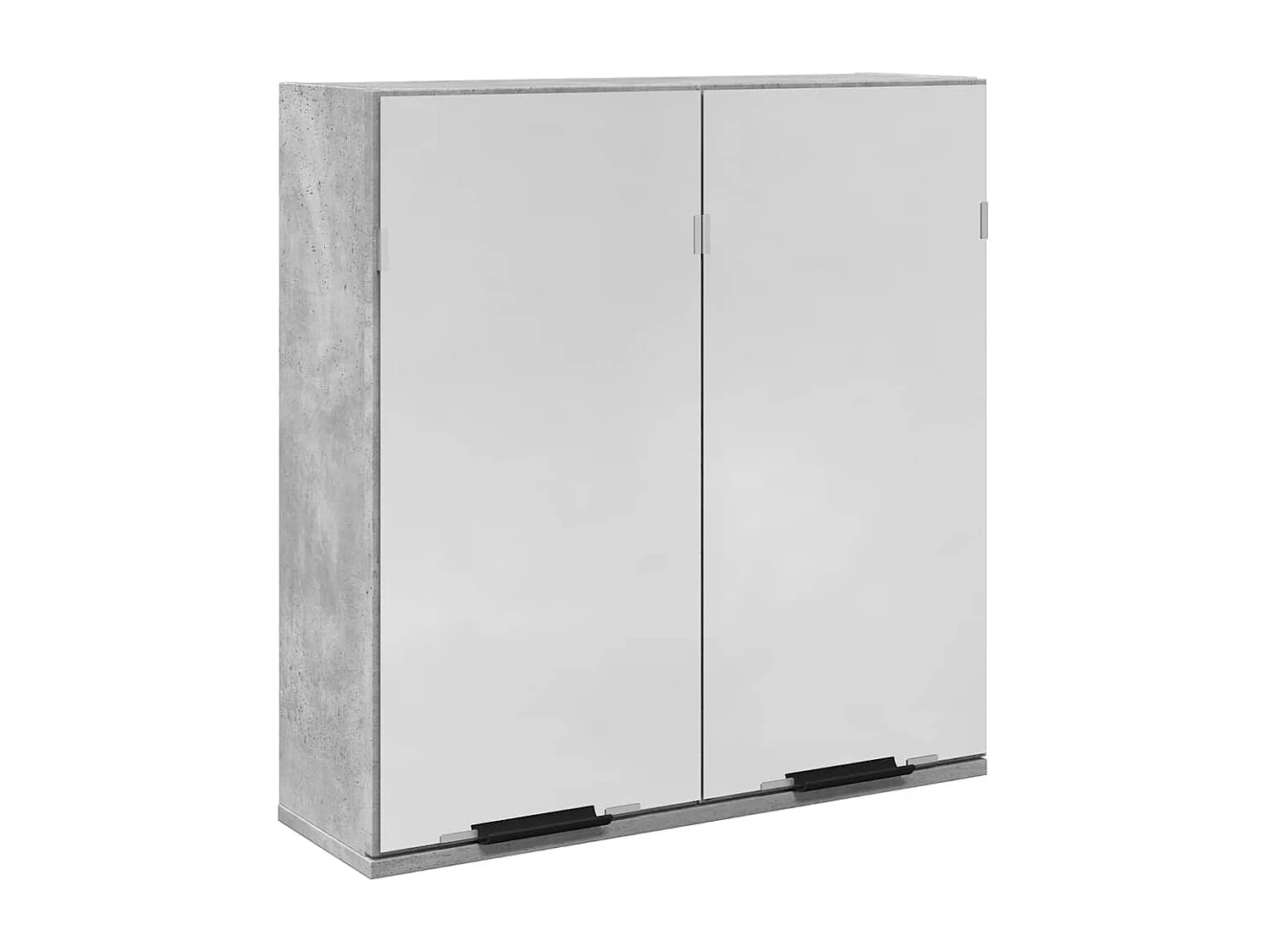 Armoire à miroir de salle de bain gris béton bois d'ingénierie