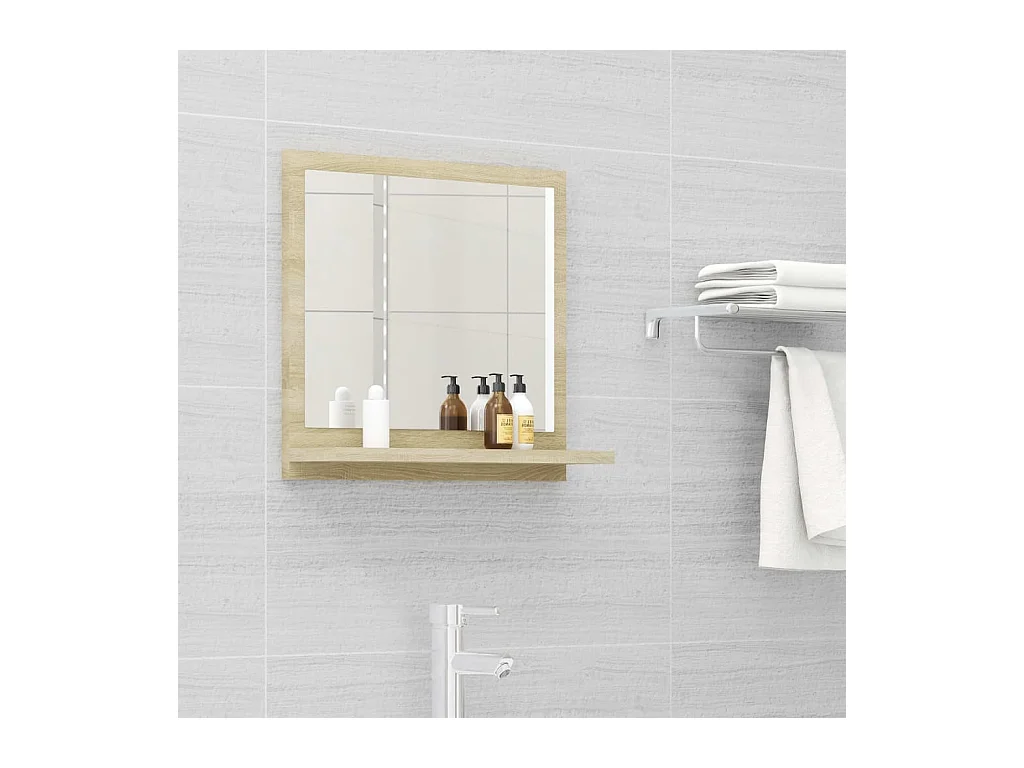 Miroir salle de bain chêne sonoma 40x10,5x37cm Bois ingénierie