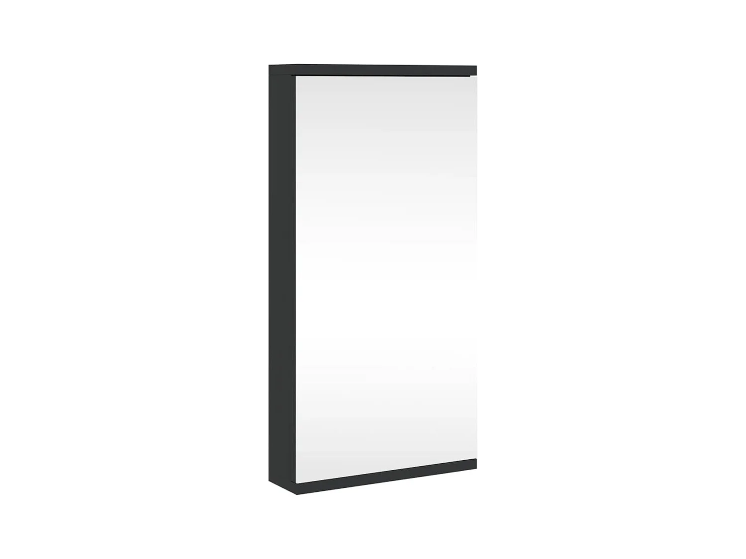 Zwarte hoekspiegel badkamerkast 30x24x60 cm