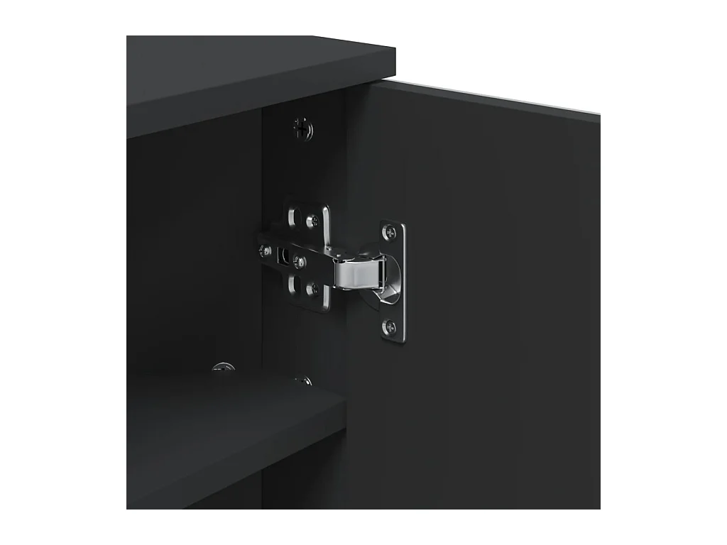 Zwarte hoekspiegel badkamerkast 30x24x60 cm