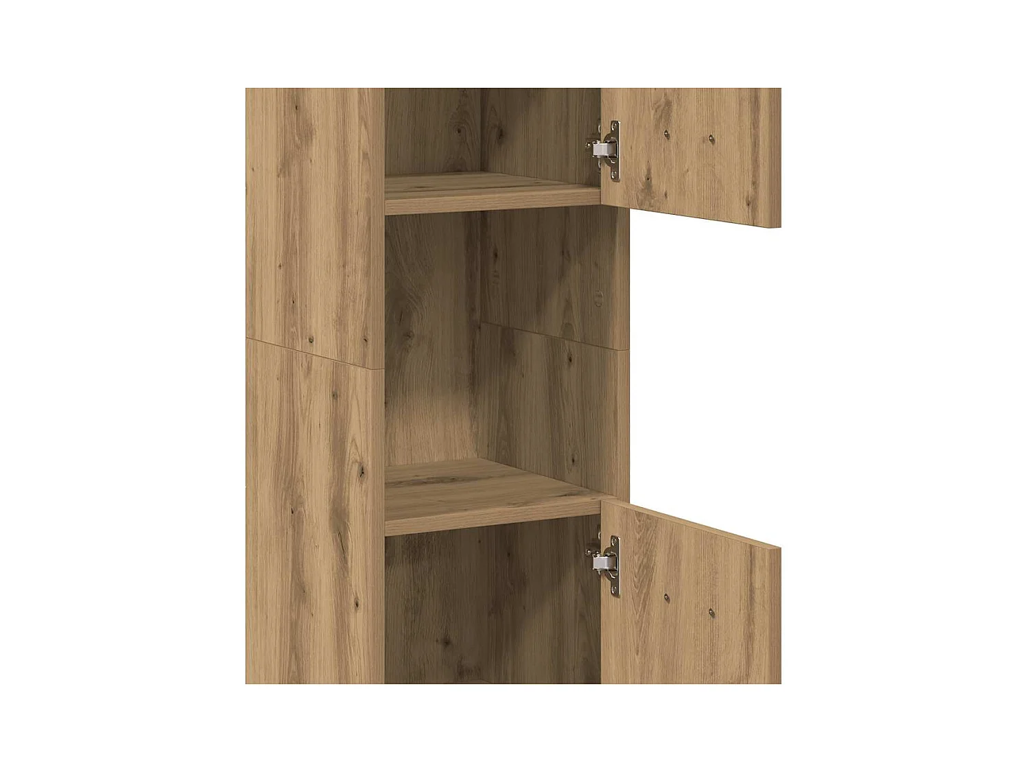 Armoire de salle de bain suspendue chêne artisanal 30x30x130 cm