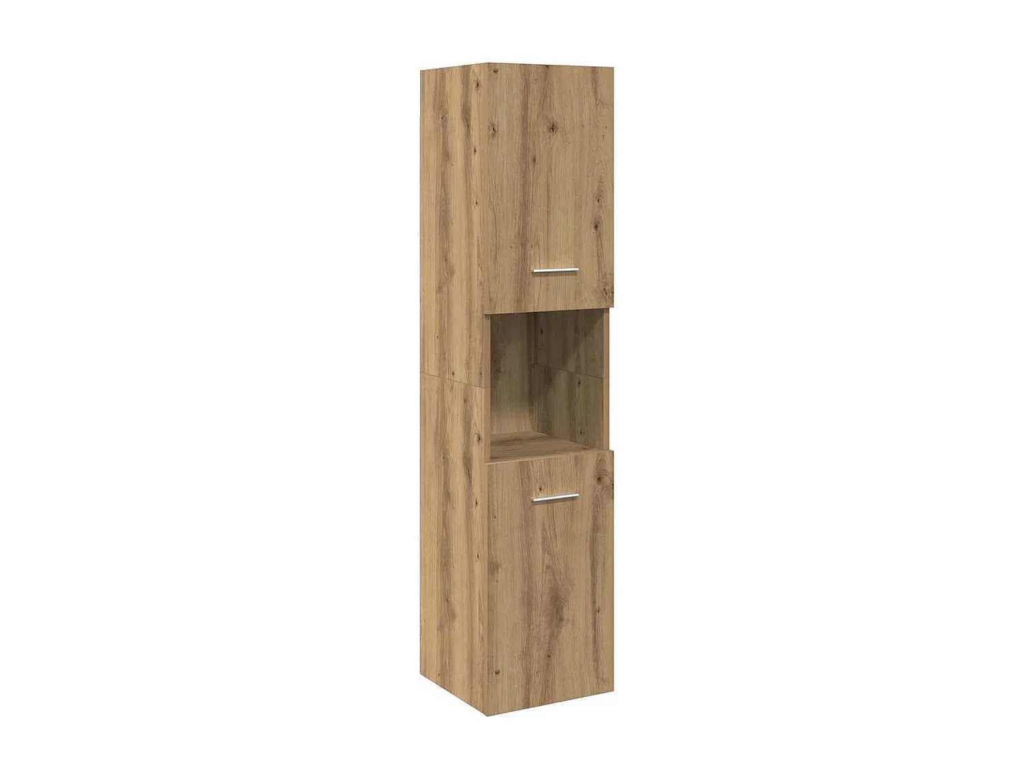 Mueble de baño de pared de roble artesanal de 30x30x130 cm