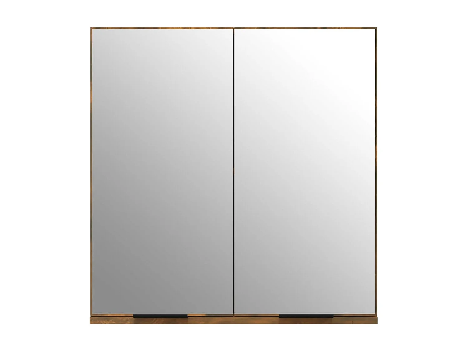 Mueble de baño con espejo de roble ahumado 64x20x67 cm