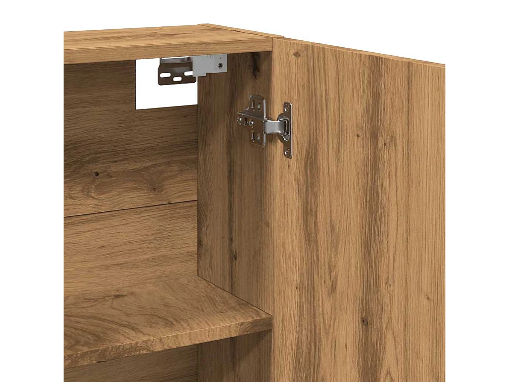 Armoire à miroir de salle de bain chêne artisanal 64x20x66,5 cm