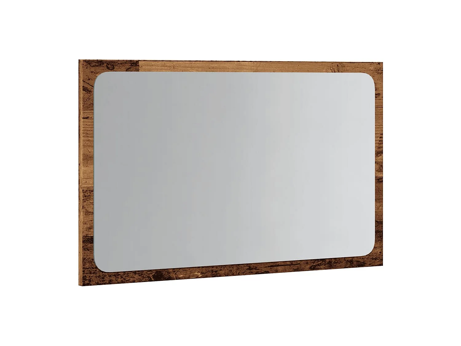 Espejo de baño con luz LED madera vieja 60x8,5x38cm