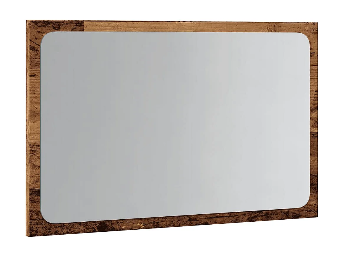 Espejo de baño con luz LED madera vieja 60x8,5x38cm