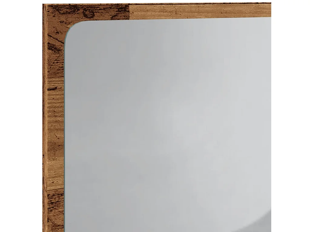 Espejo de baño con luz LED madera vieja 60x8,5x38cm