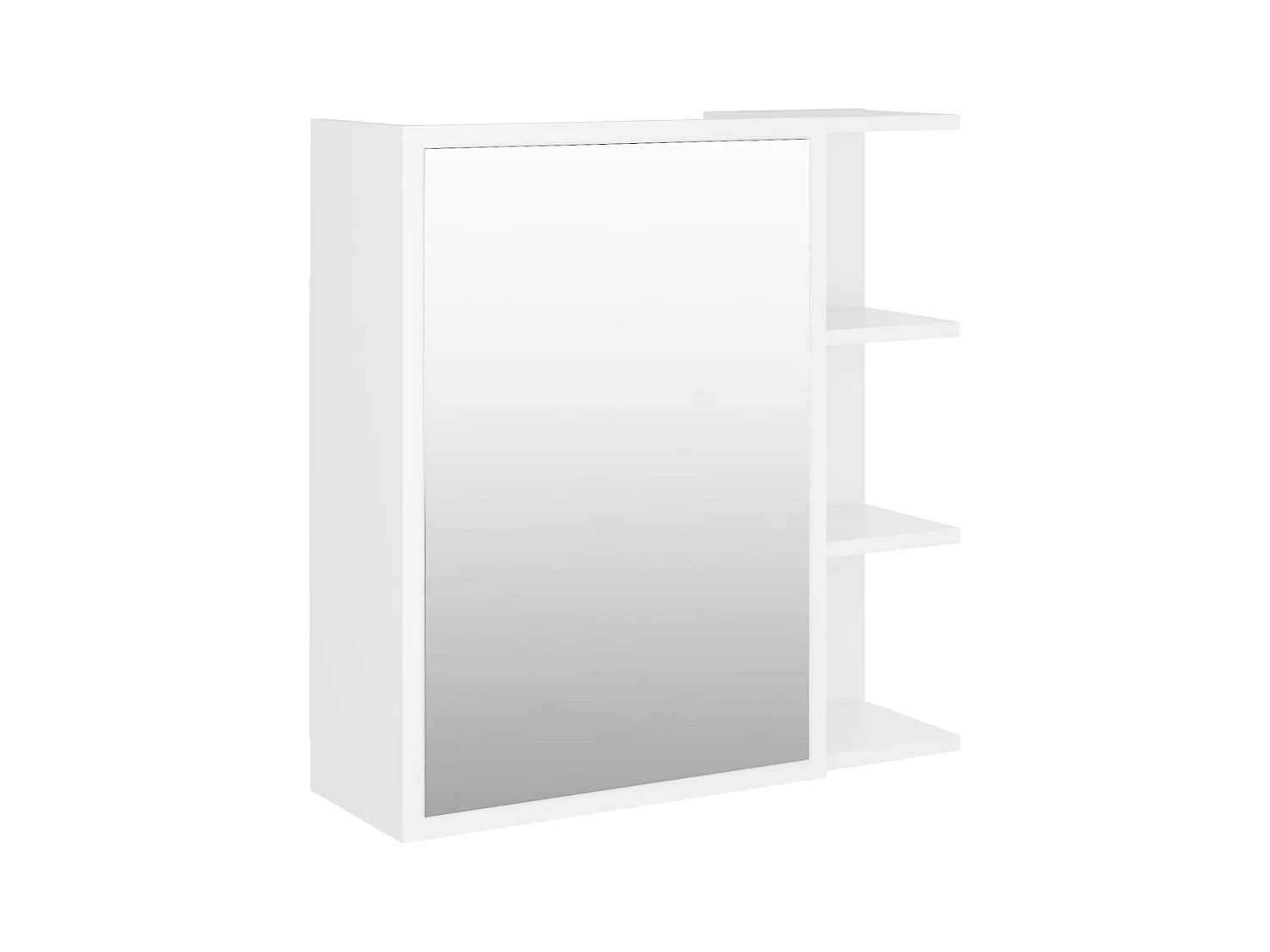 Mueble de baño con espejo de madera de ingeniería blanca