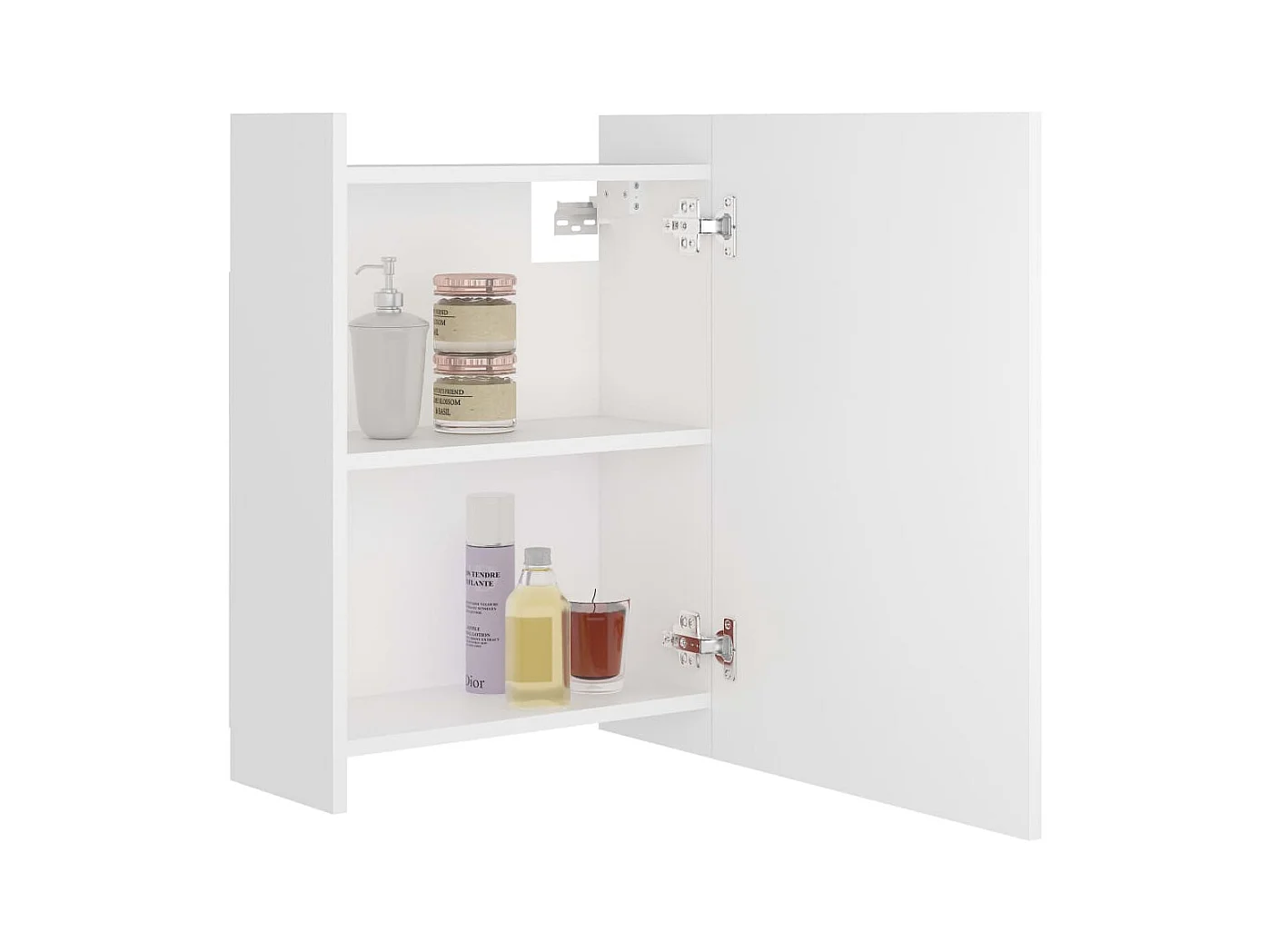 Mueble de baño con espejo de madera de ingeniería blanca