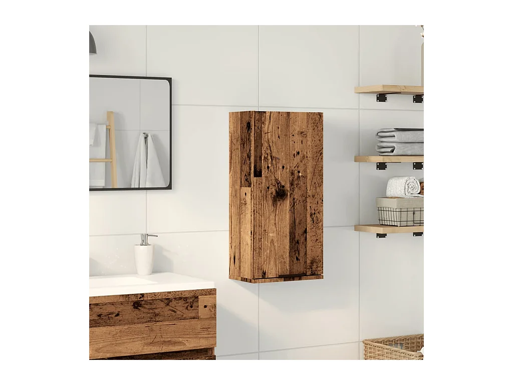 Mueble de baño de pared, roble artesanal, 32x20x67 cm