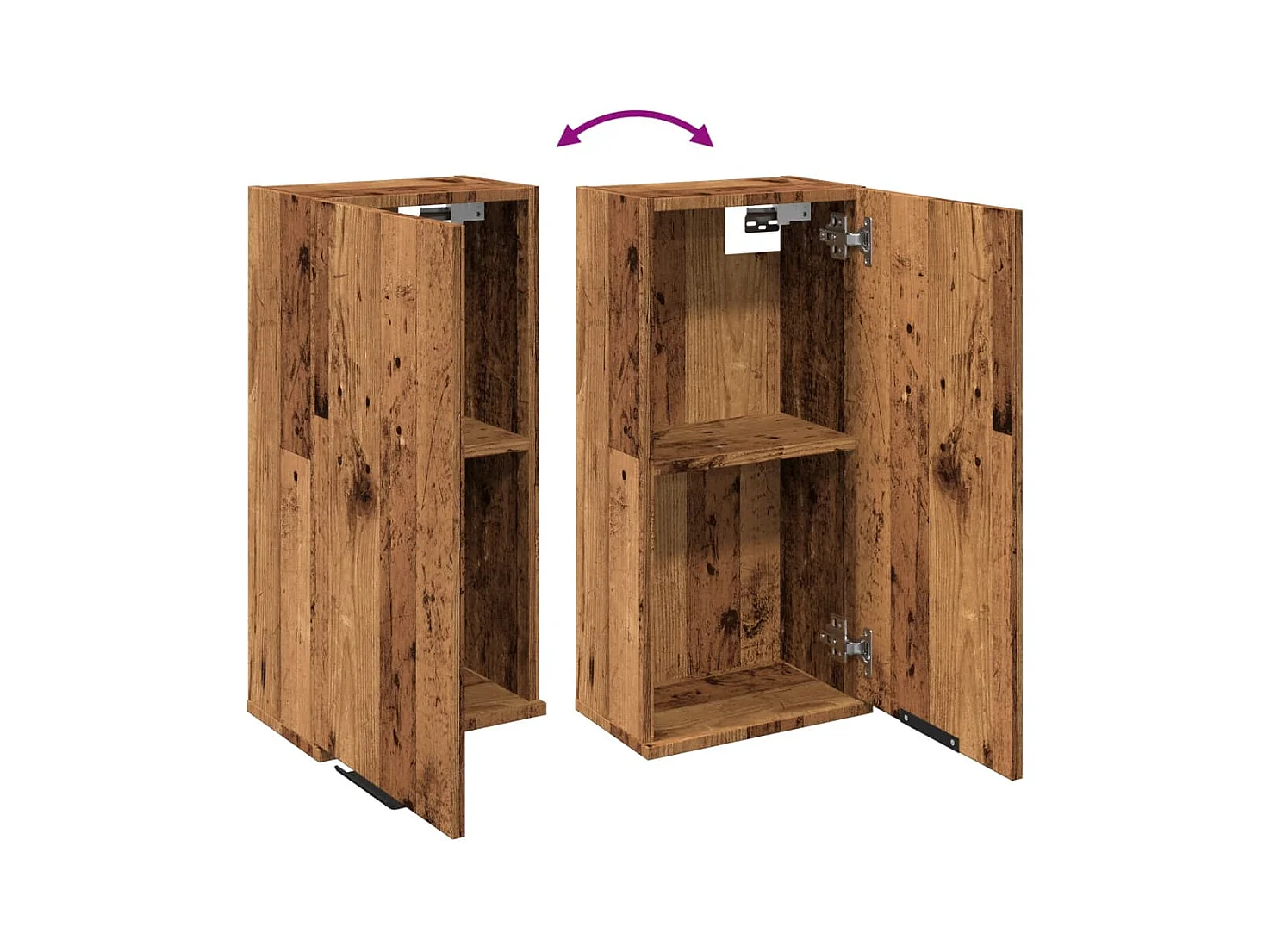 Mueble de baño de pared, roble artesanal, 32x20x67 cm