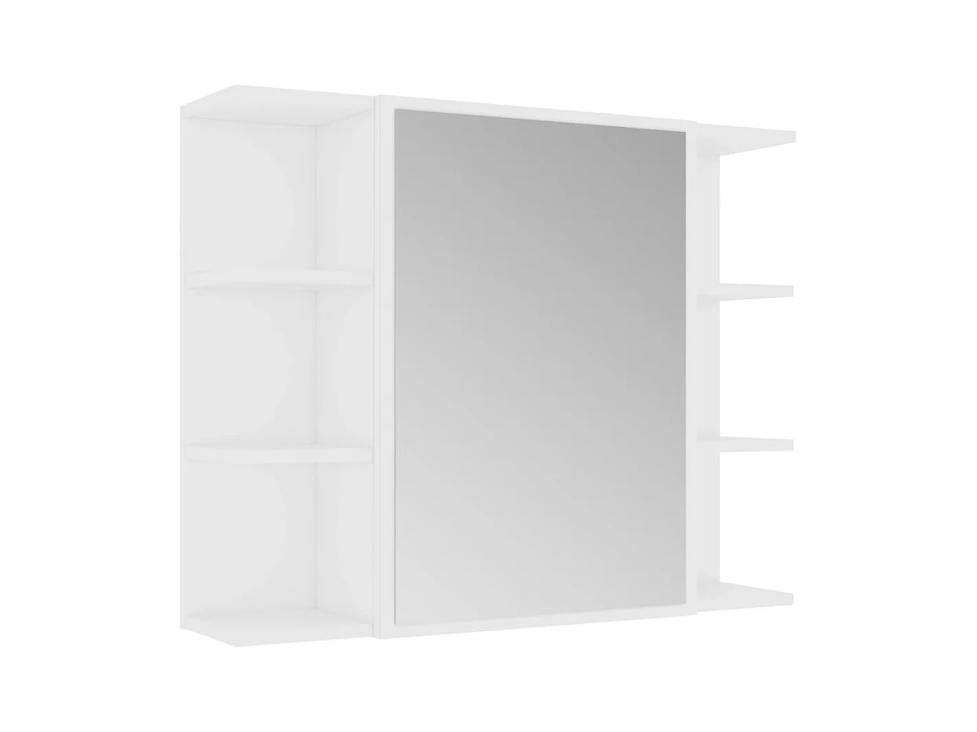 Mueble de baño con espejo de madera de ingeniería blanca