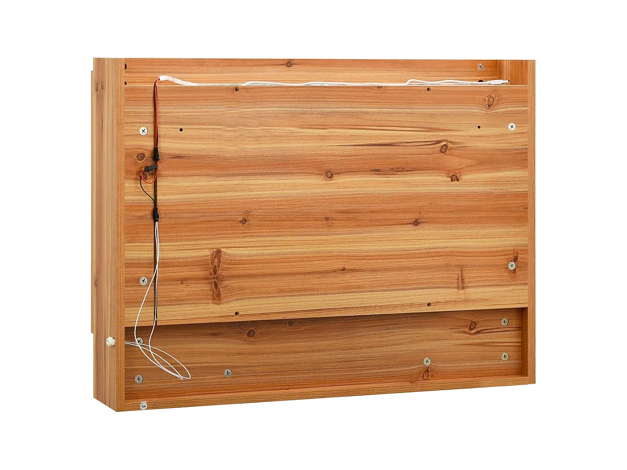 Armoire à miroir de salle de bain LED Chêne 80x15x60 cm MDF