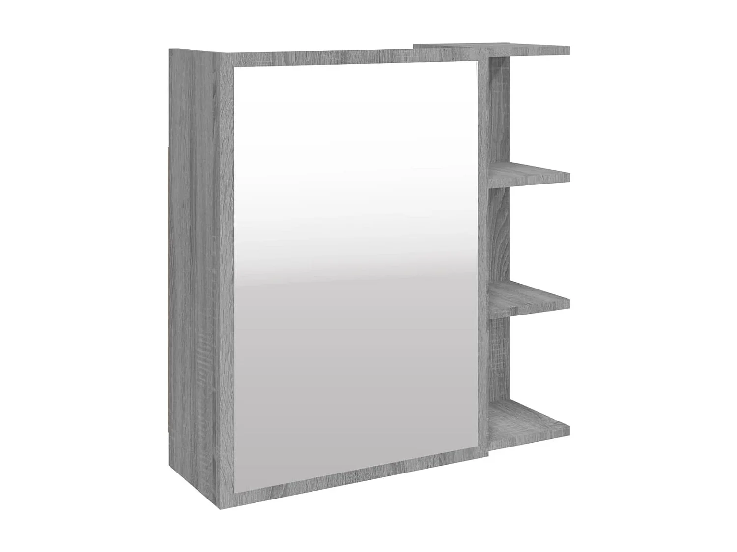 Armoire à miroir de salle de bain Sonoma gris 62,5x20,5x64 cm