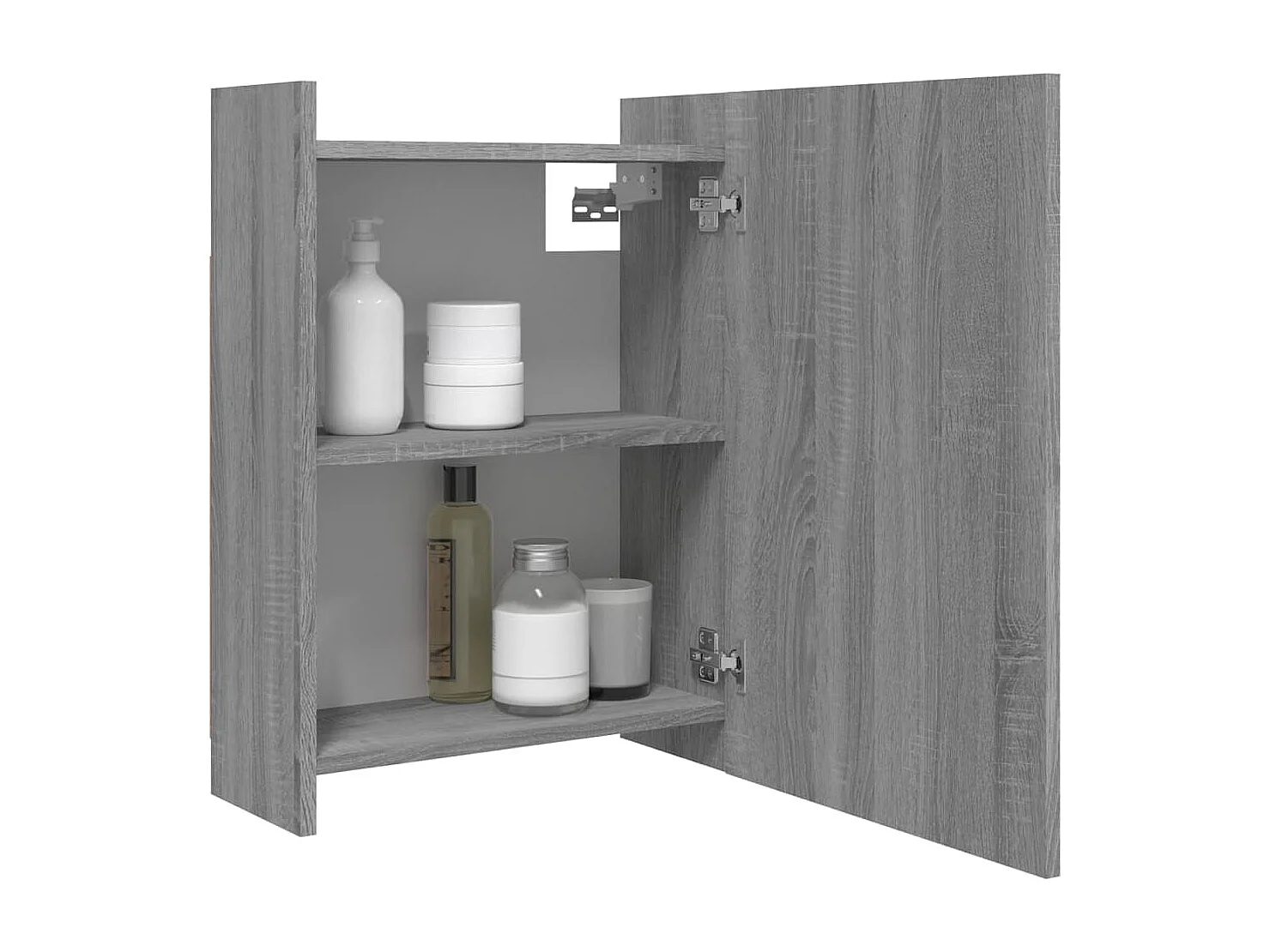 Armoire à miroir de salle de bain Sonoma gris 62,5x20,5x64 cm