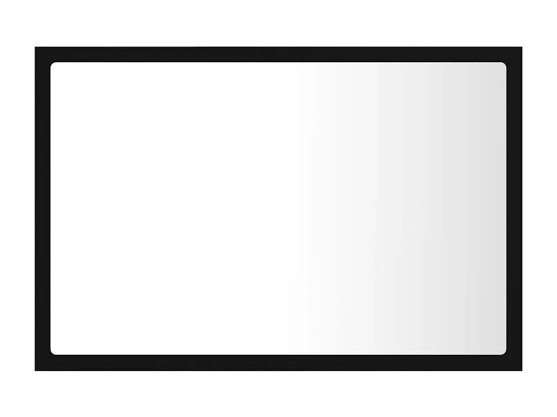 Espejo de baño LED negro 60x8,5x37 cm Acrílico