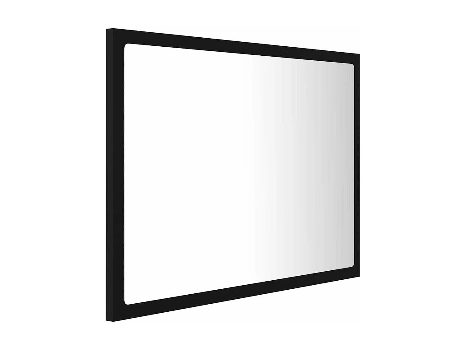 Espejo de baño LED negro 60x8,5x37 cm Acrílico