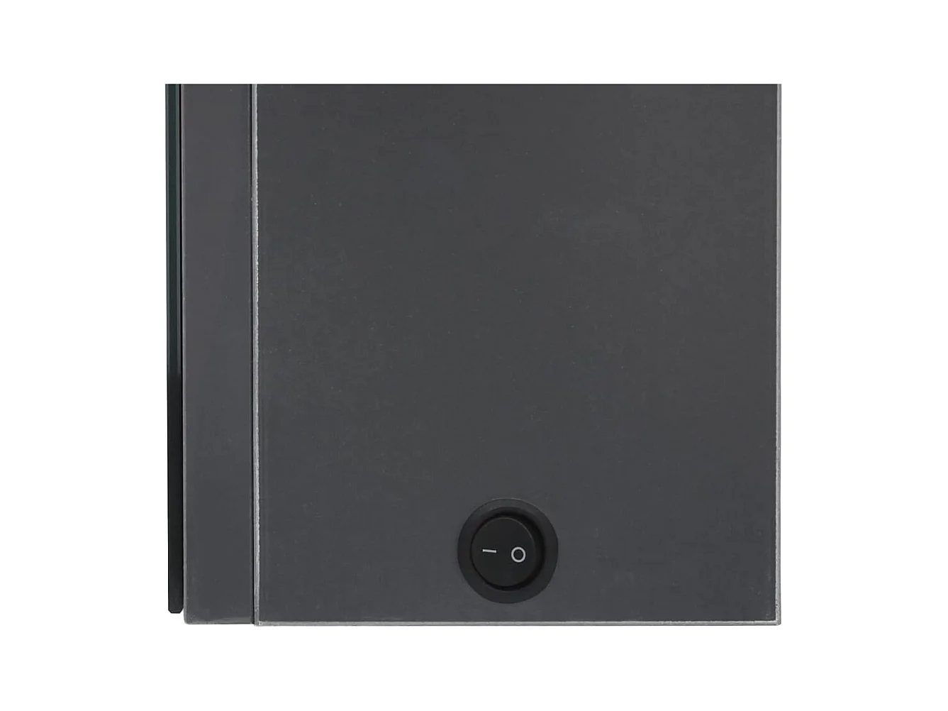 Armoire de salle de bain à miroir LED Gris 62x14x60 cm