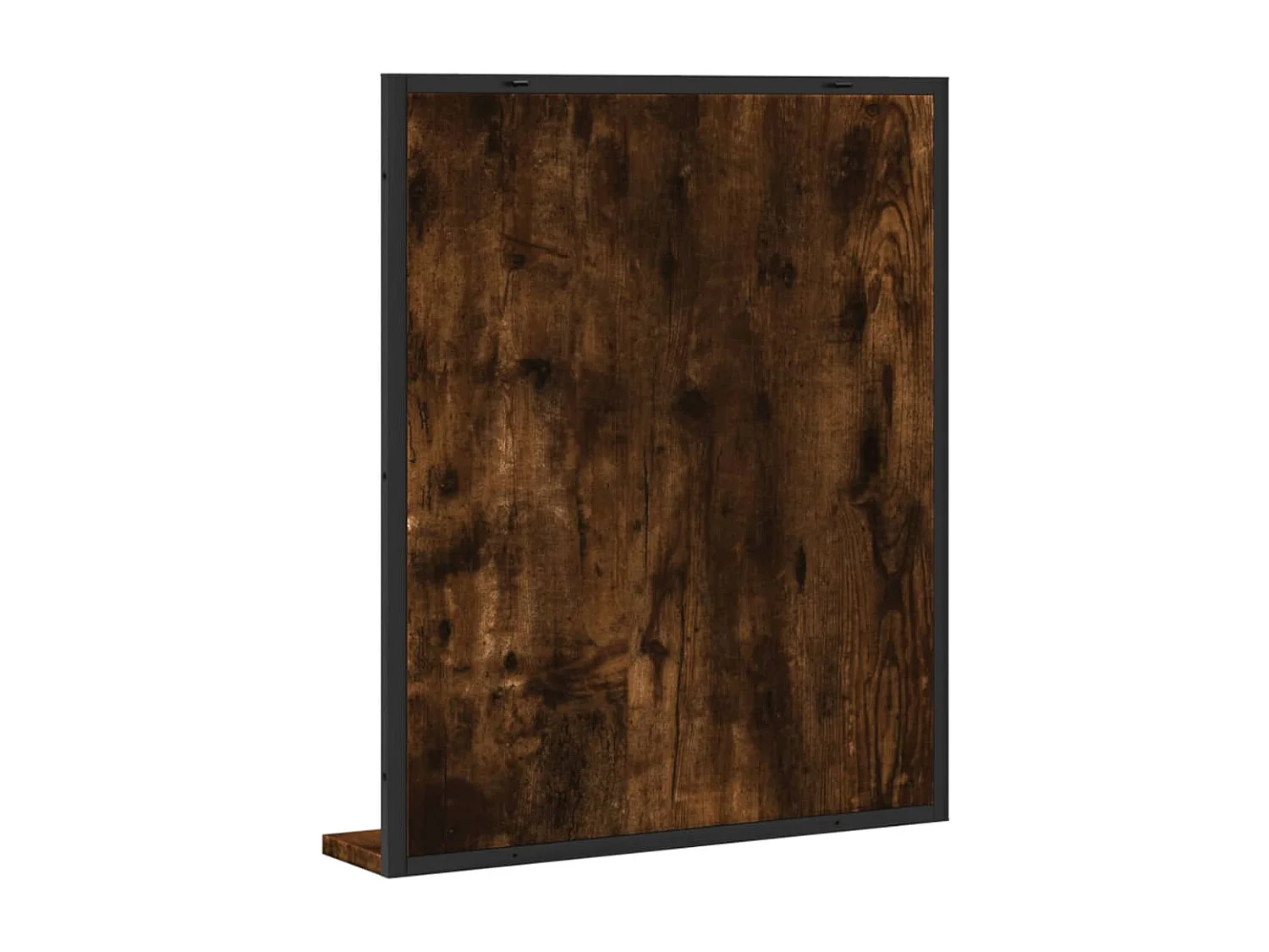 Espejo de baño y estante de madera de ingeniería de roble ahumado