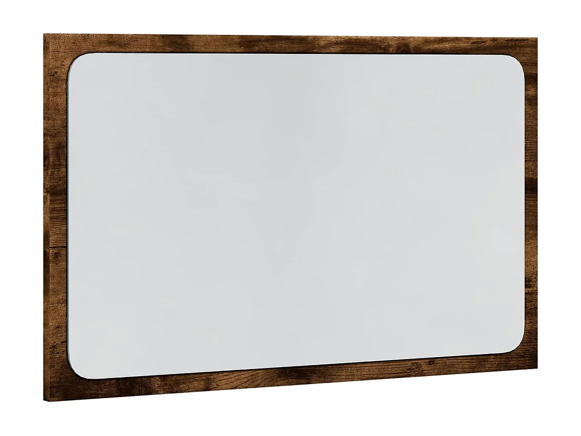 Miroir de salle de bain à LED chêne sonoma bois d'ingénierie