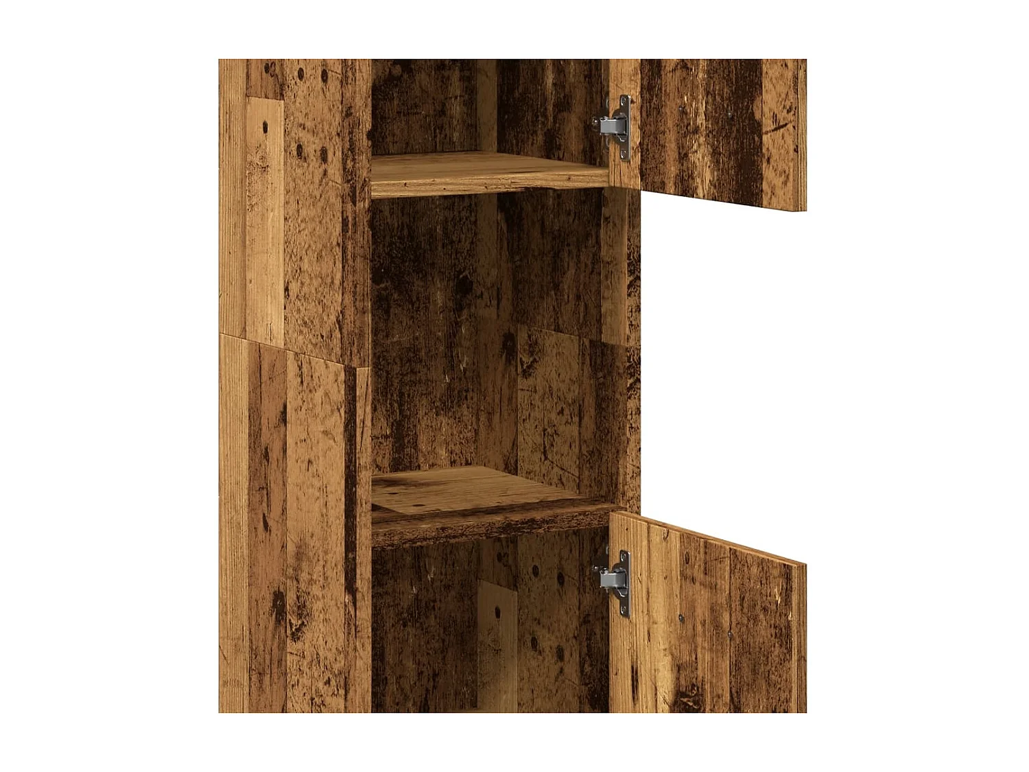 Armoire de salle de bain suspendue vieux bois bois d'ingénierie