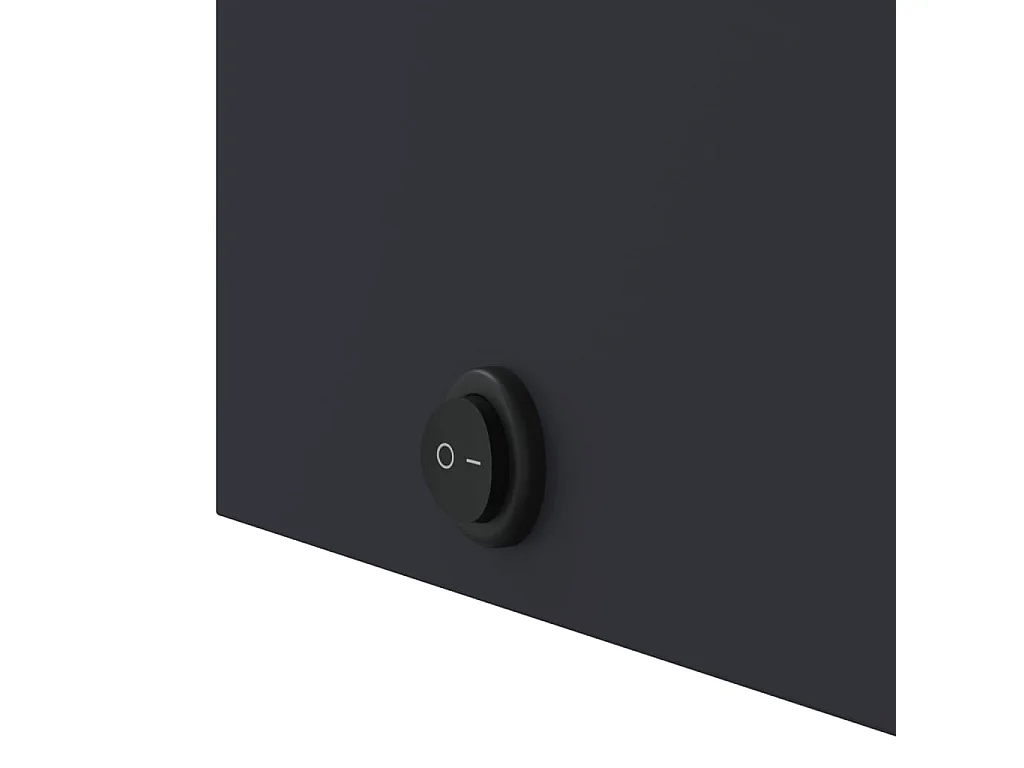 Mobiletto specchio da bagno con LED grigio 60x13x52 cm