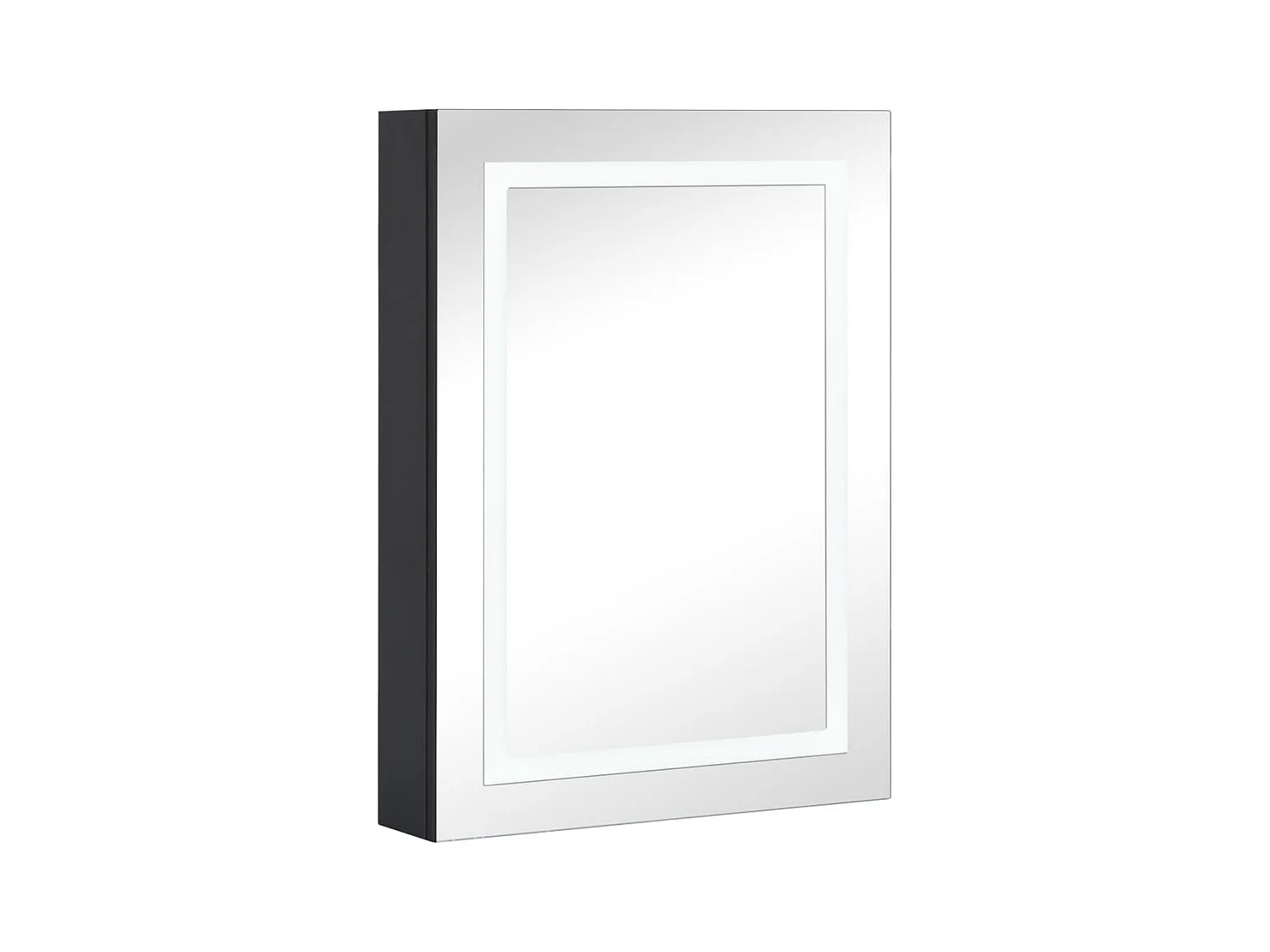 Mobiletto bagno con specchio LED 50x13x70 cm