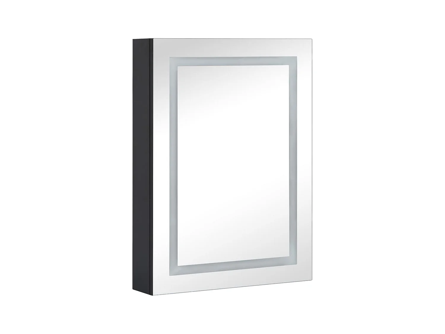 Mobiletto bagno con specchio LED 50x13x70 cm