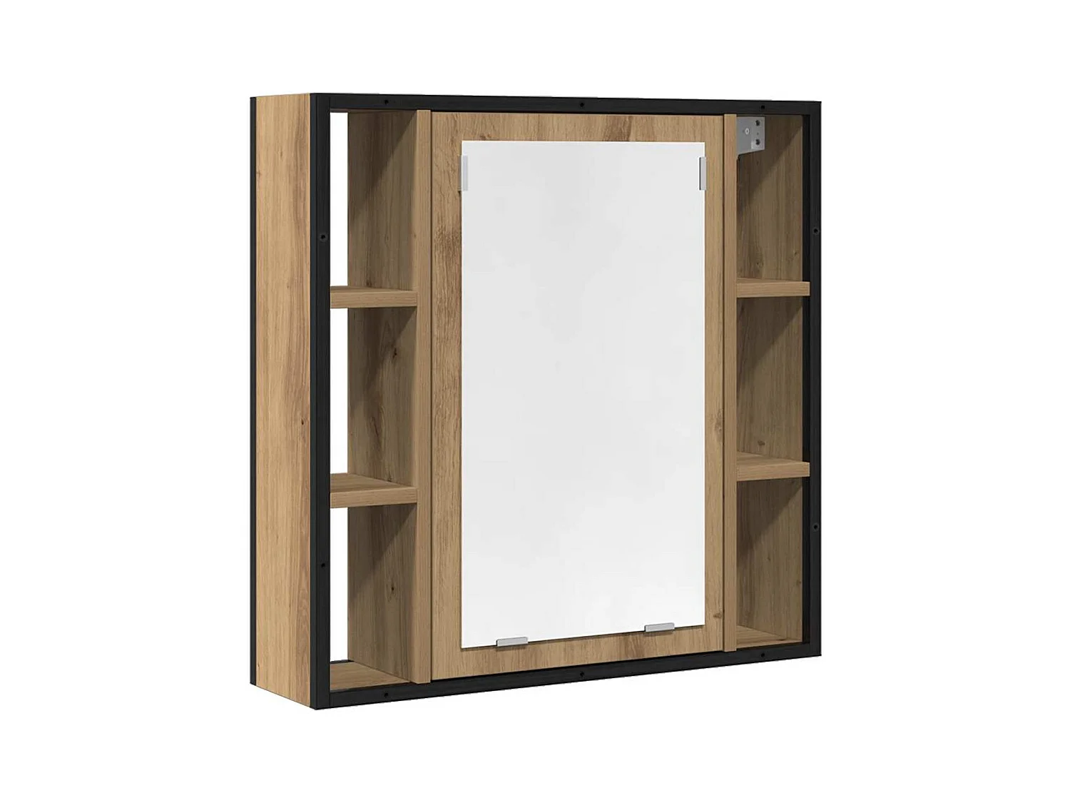 Armoire à miroir salle de bain chêne artisanal bois ingénierie