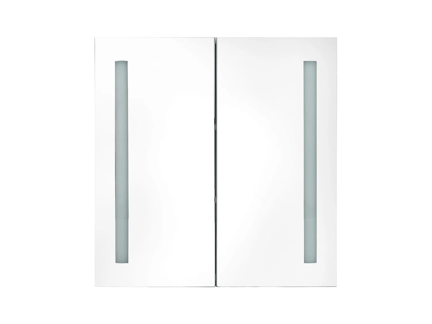 Mobile bagno con specchio LED Grigio lucido 62x14x60 cm