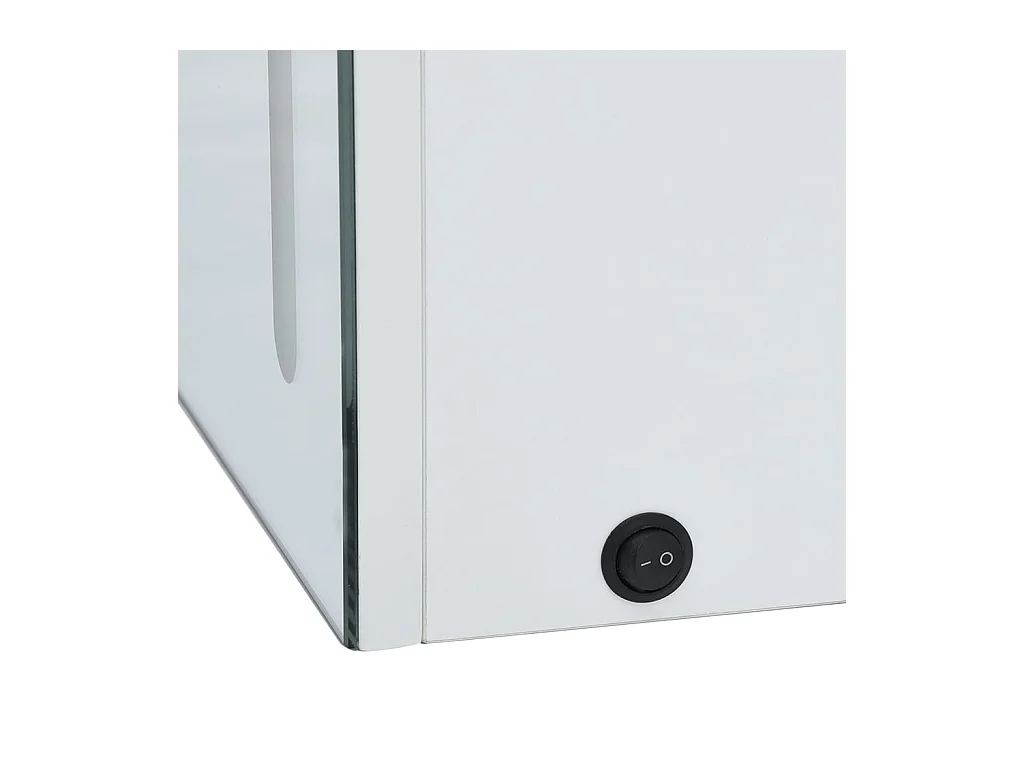 Mobiletto da bagno con specchio LED 80x12,2x68 cm