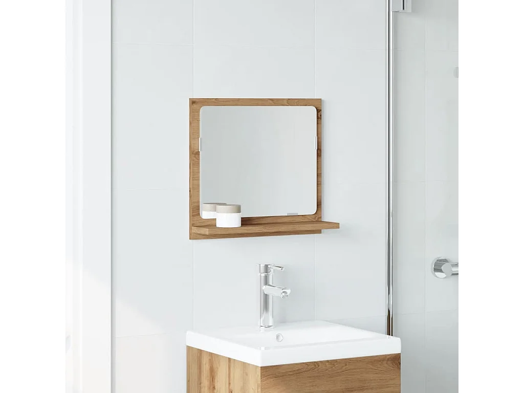 Armoire à miroir de salle de bain chêne artisanal 40x11x37 cm