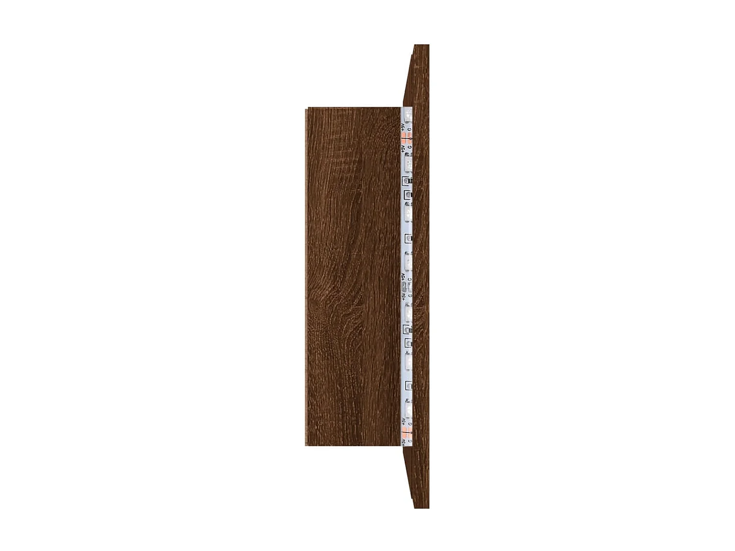 Armoire à miroir LED Chêne marron 60x12x45 cm Bois d'ingénierie