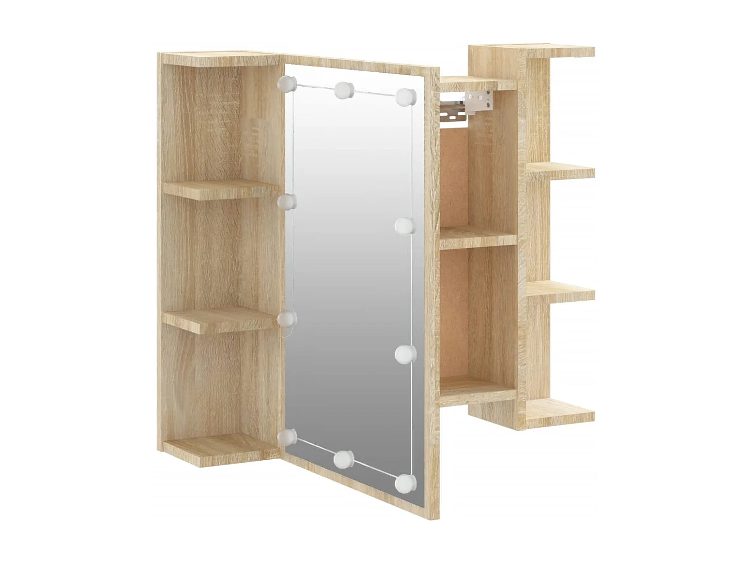 Armoire à miroir avec LED Chêne sonoma 70x16,5x60 cm